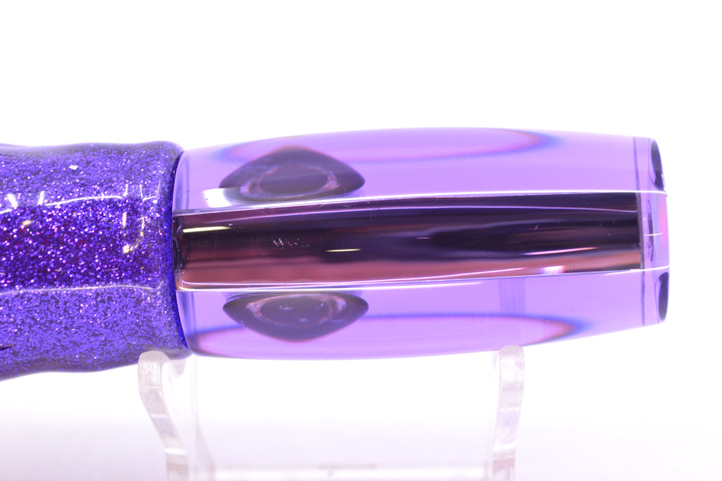 Moyes Lures Purple Mirrored Taxi Eyes Small Shotgun 9" 4oz Skirted Purple-Silver GZE