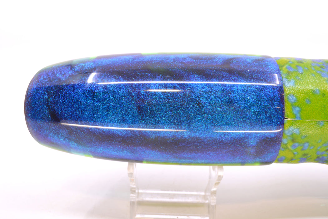 Ali'i Kai Lures Mahi MOP Blue-Green Chameleon Back XL Plunger 16" 15.5oz ALV Vinyl Mahi GZE