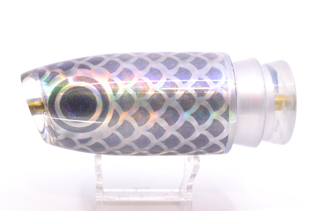 Joe Yee by KEGZ-Niiyama Collab Silver Rainbow Gray Scales Super Plunger 14" 7.2oz GZE