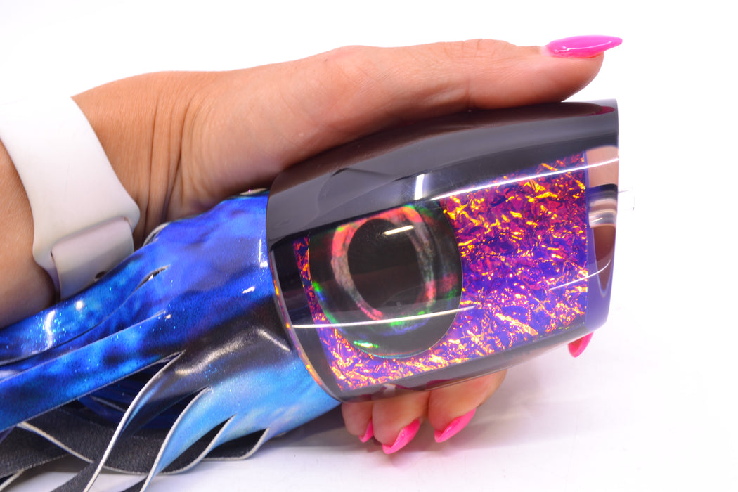 Moyes Lures Purple-Pink Dichro Black Back XL J-Boy Teaser 16.3oz FT Vinyl Skipjack GZE