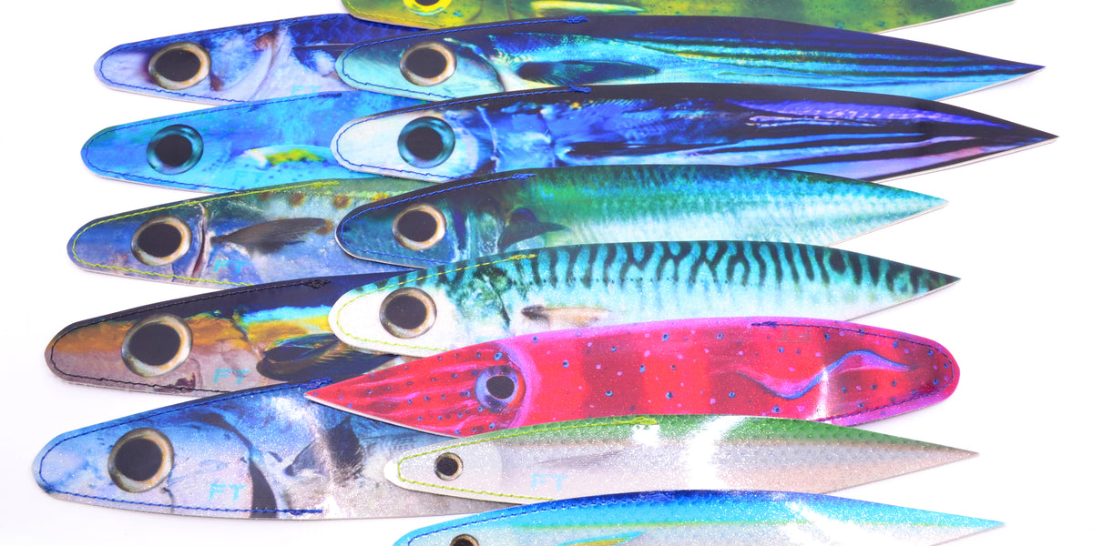 Fire Tailz Printed Dredge Strips — GZ Lures Big Game Supply