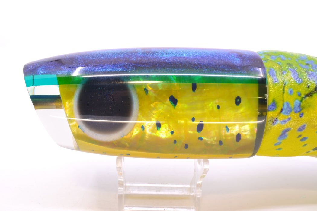 Ali'i Kai Lures Mahi MOP Blue-Green Chameleon Back XL Plunger 16" 15.5oz ALV Vinyl Mahi GZE