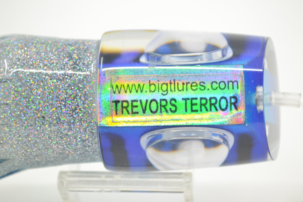 Big T Lures Blue Mackerel Trevor's Terror 14" 10.5oz Skirted Aurora-Blue-Silver