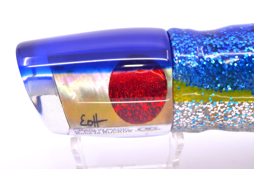 Marlin Magic Golden MOP Blue Back Red Eyes Ruckus 12" 11oz Skirted Blue-Yellow-Silver