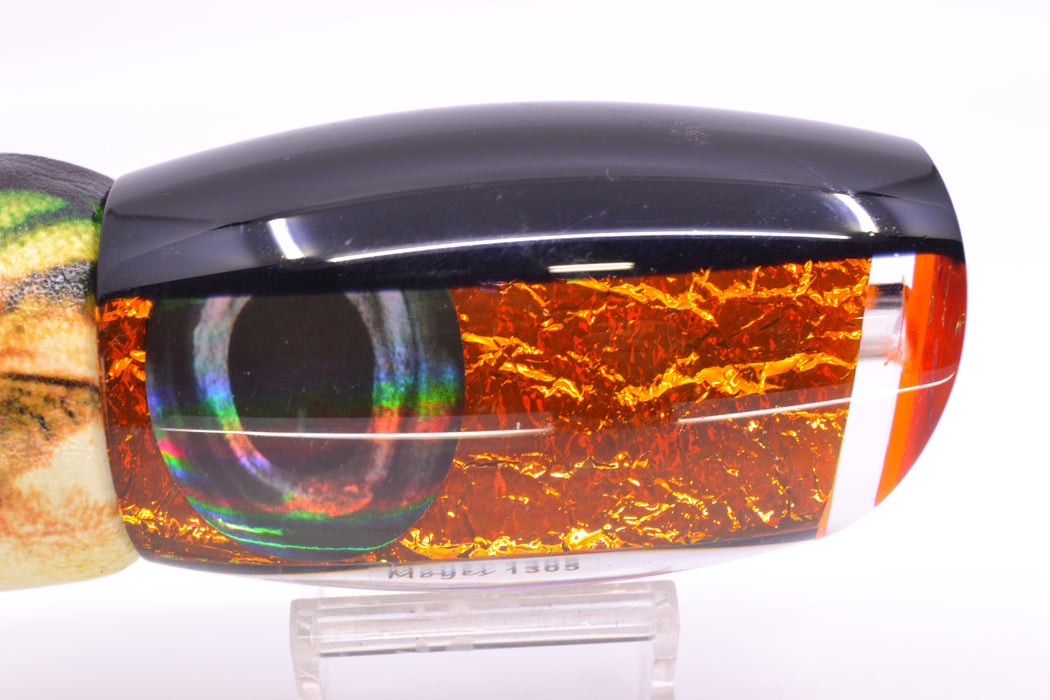 Moyes Lures Orange Dichro Black Back 1305 16" 15oz ALV Vinyl Fire Mackerel