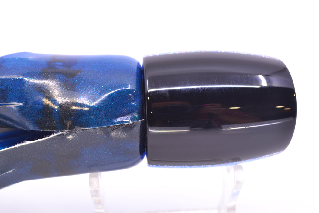 Moyes Lures Blue MOP Black-Silver Back Medium J-Boy 12" 5oz FT Vinyl Blue Tiger