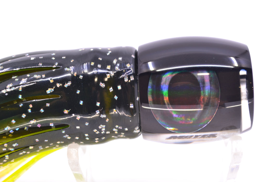 Moyes Lures Black Pearl Black Back Taxi Eyes Small Secret 9" 3oz Skirted Magic Johnson