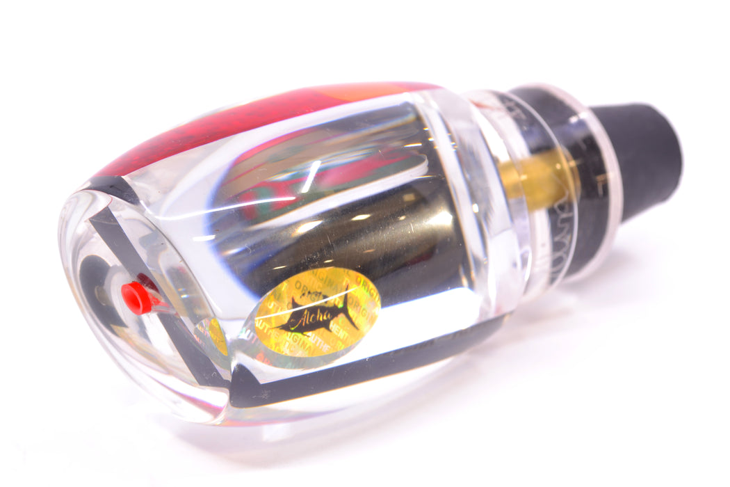Aloha Lures Clear Mirrored Red Rainbow Back Bamboocha 12" 6.7oz