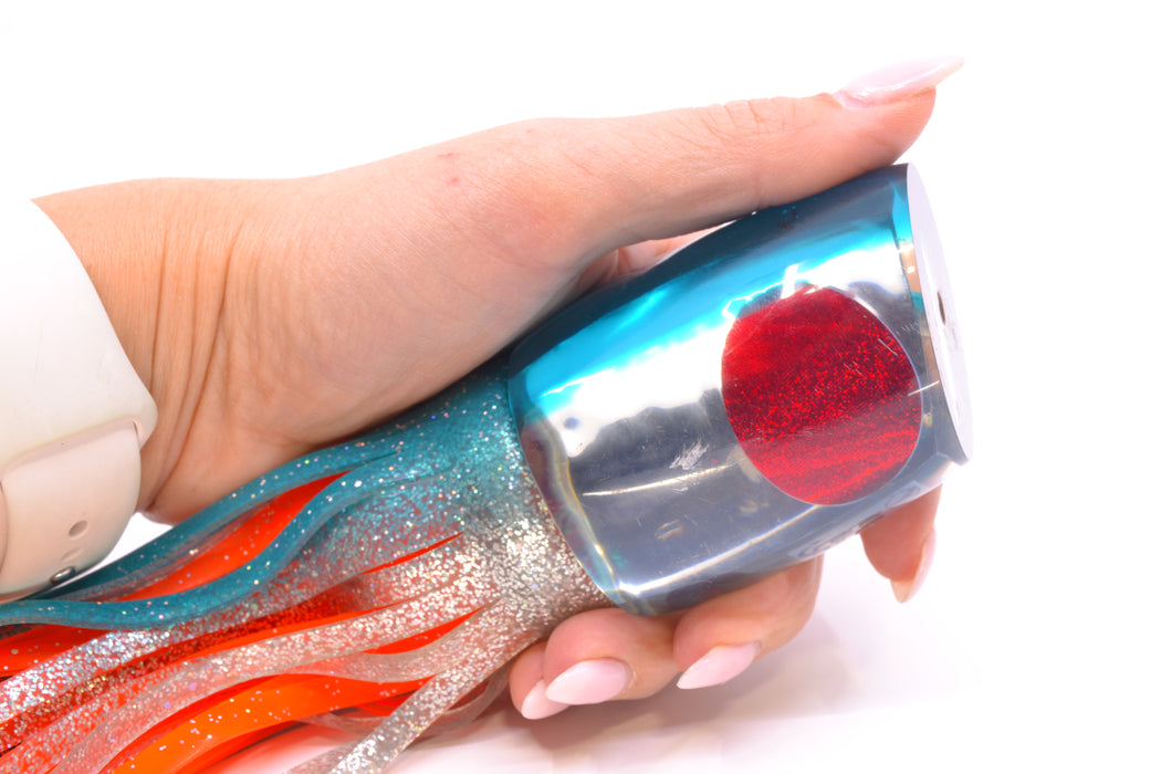 Crane Lures Silver Chrome Teal Back Classic Short Nosed Slant 14" 11oz Skirted New Pre-Owned GZE