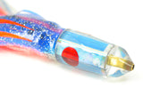 Tanigawa Lures Blue MOP Red Eyes Small Bullet 7" 4oz Skirted Blue-Silver-Pink