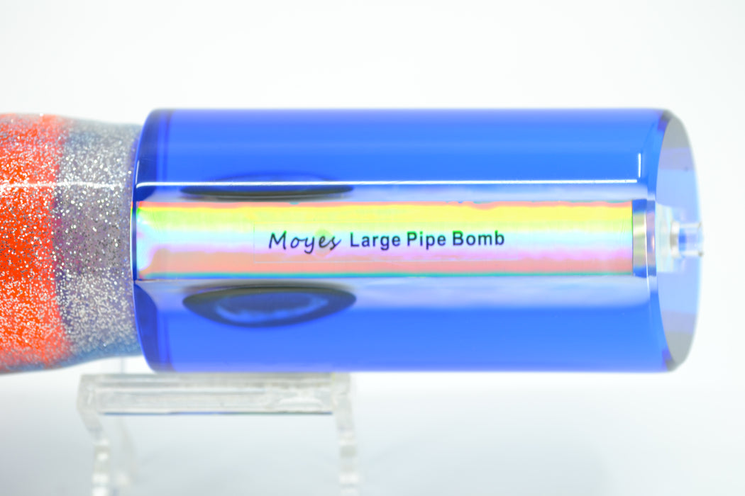 Moyes Lures White Awabi Shell Blue Back Large Pipe Bomb 14" 12.3oz Skirted