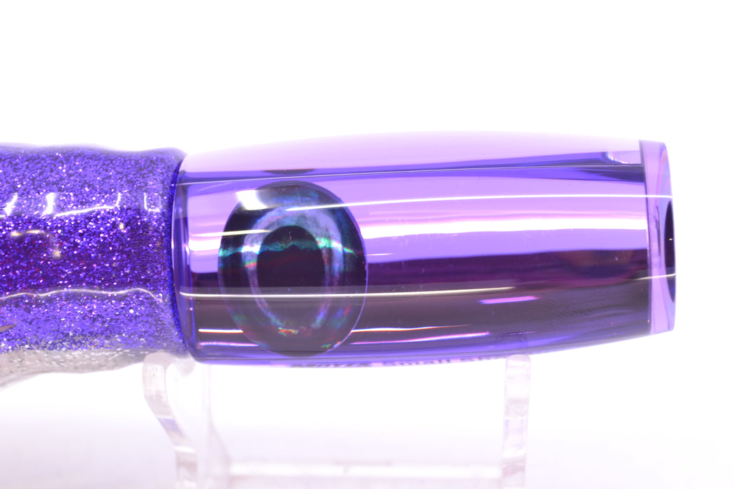 Moyes Lures Purple Mirrored Taxi Eyes Small Shotgun 9" 4oz Skirted Purple-Silver GZE