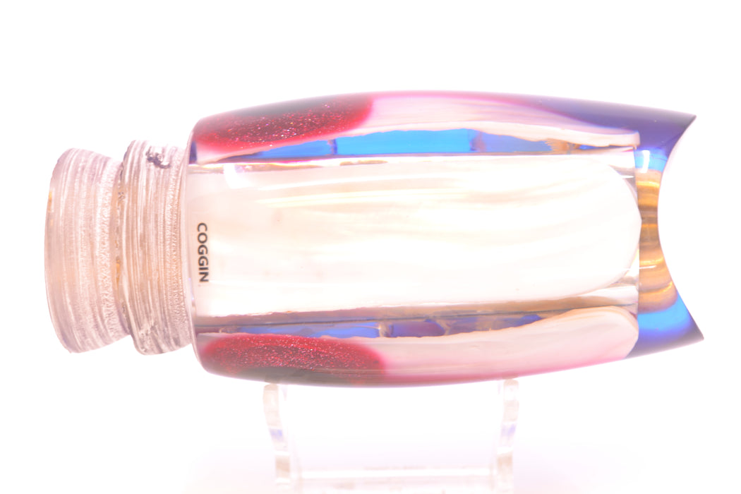 Coggin Lures Real Shell over Silver Aurora Blue-Red Back Tado Mauna Kea Scoop 14" 10oz