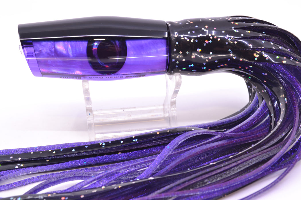 Moyes Lures Purple MOP Black Back Small Dark-N-Stormy 9" 4.5oz Skirted Black/Purple