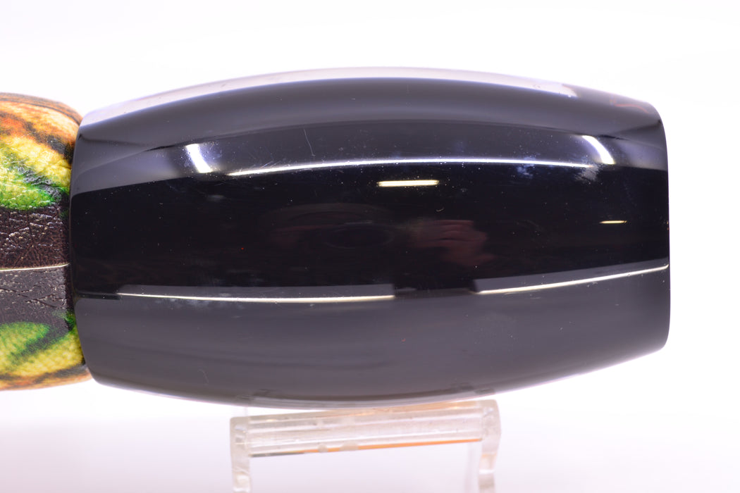 Moyes Lures Orange Dichro Black Back 1305 16" 15oz ALV Vinyl Fire Mackerel