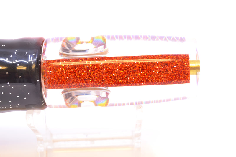 Koya Lures Rainbow Scale Orange Pearl Hard Head 9" 4oz Skirted Black-Orange-Clear