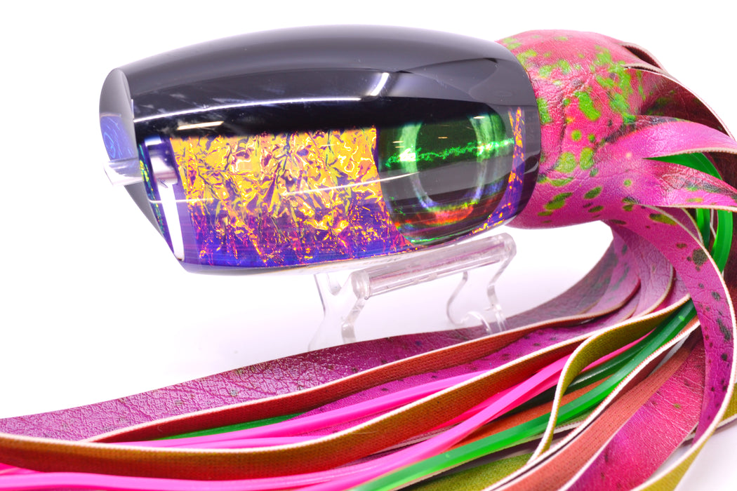 Moyes Lures Purple-Orange Dichro Black Back 1305 16" 15oz ALV Vinyl Pink Mahi