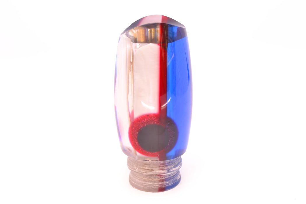 Coggin Lures Real Shell over Silver Aurora Blue-Red Back Tado Mauna Kea Scoop 14" 10oz