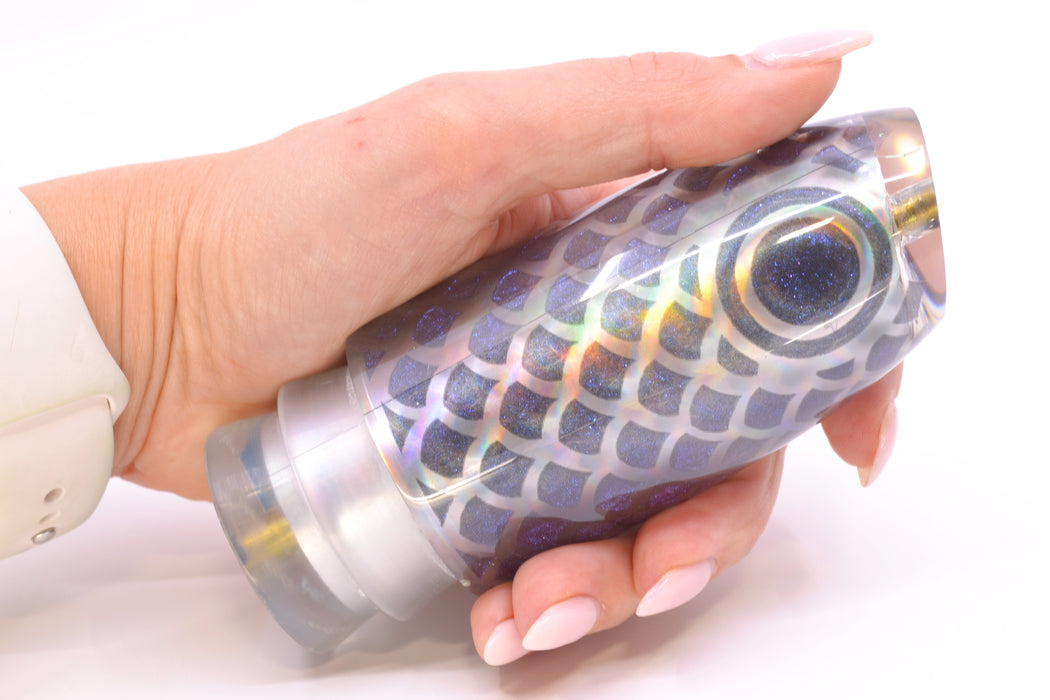 Joe Yee by KEGZ-Niiyama Collab Silver Rainbow Gray Scales Super Plunger 14" 7.2oz GZE