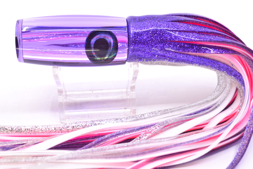 Moyes Lures Purple Mirrored Taxi Eyes Small Shotgun 9" 4oz Skirted Purple-Silver GZE