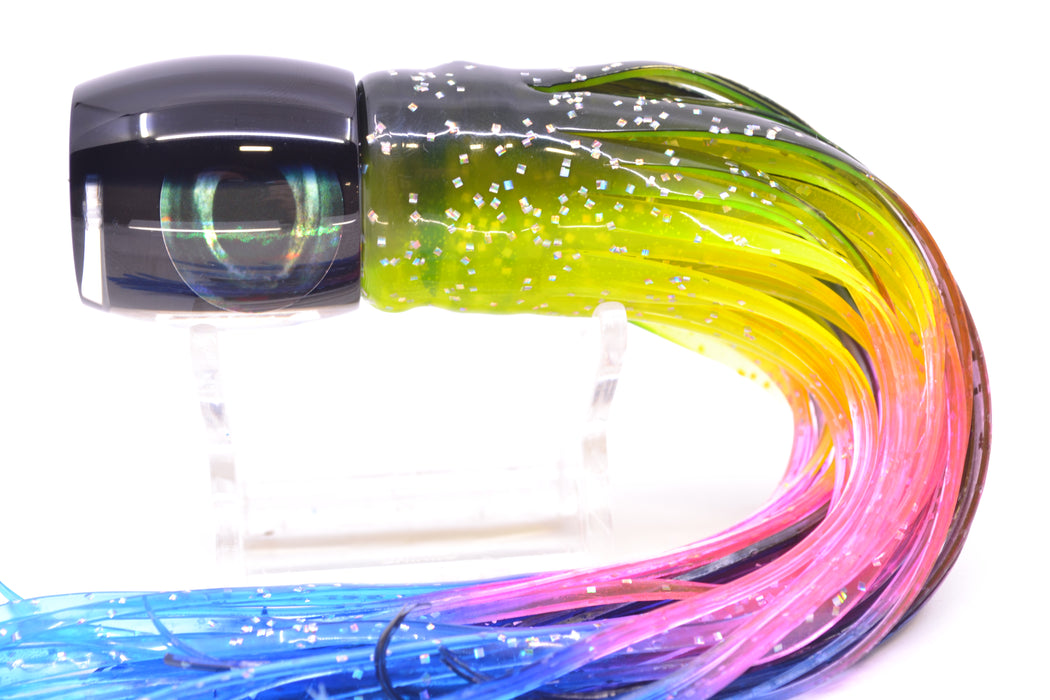 Moyes Lures Black Pearl Black Back Taxi Eyes Small Secret 9" 3oz Skirted Magic Johnson