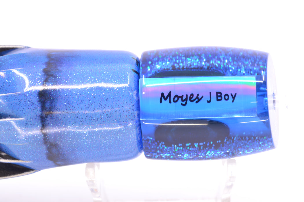 Moyes Lures Blue MOP Black-Silver Back Medium J-Boy 12" 5oz FT Vinyl Blue Tiger