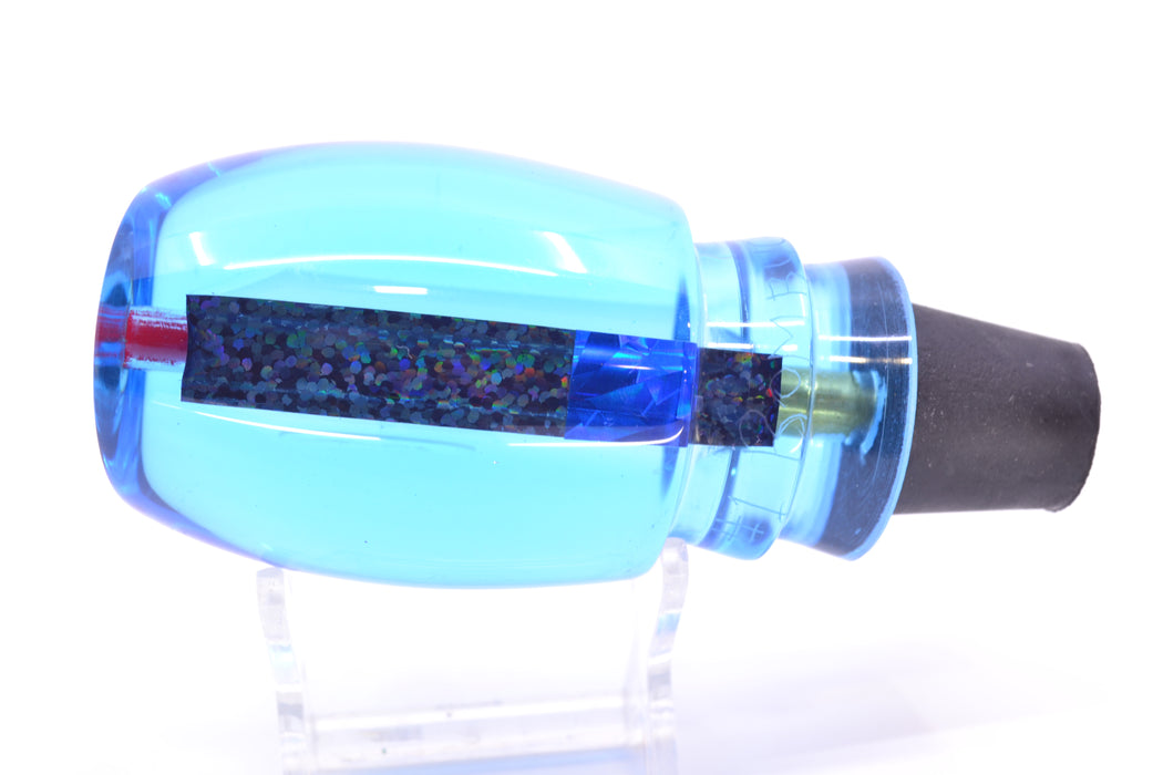 Aloha Lures Ice Blue Mirrored Black Rainbow Back Bamboocha 12" 6.7oz