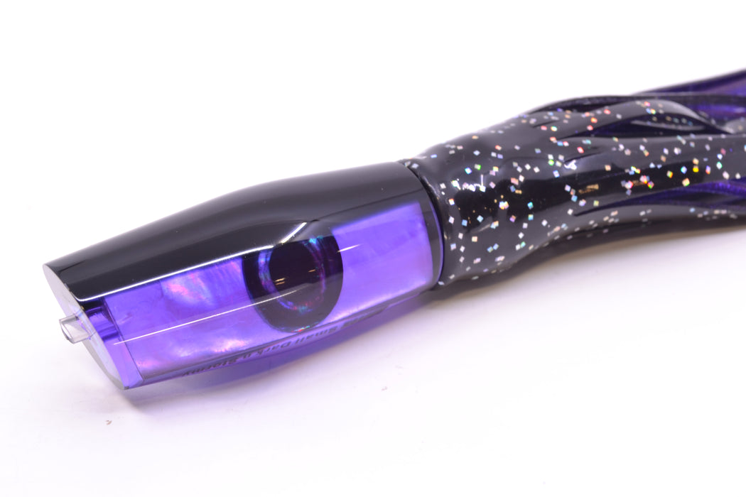 Moyes Lures Purple MOP Black Back Small Dark-N-Stormy 9" 4.5oz Skirted Black/Purple