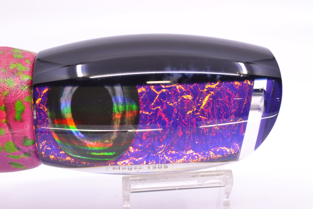 Moyes Lures Purple-Orange Dichro Black Back 1305 16" 15oz ALV Vinyl Pink Mahi