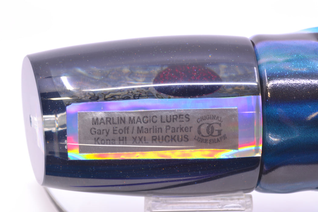 Marlin Magic Blue-Purple Abalone Black Back XXL Ruckus Teaser 18" 20oz FT Vinyl Skipjack GZE