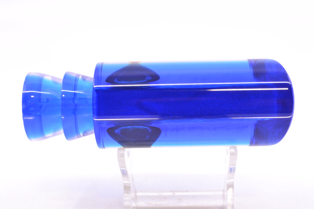 Moyes Lures Blue-Pink Dichro Blue Back Taxi Eyes Medium Pipe Bomb 12" 4.6oz