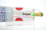 Tanigawa Lures White MOP Red Eyes Small Bullet 7" 4oz Skirted White-Black Dot-Burgundy