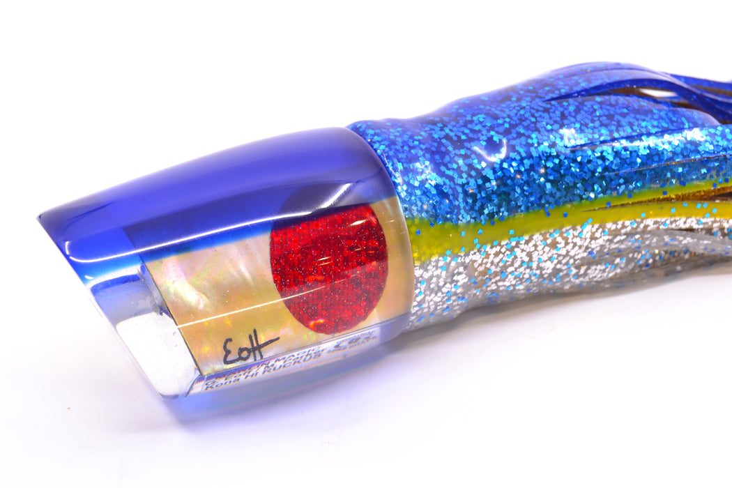 Marlin Magic Golden MOP Blue Back Red Eyes Ruckus 12" 11oz Skirted Blue-Yellow-Silver