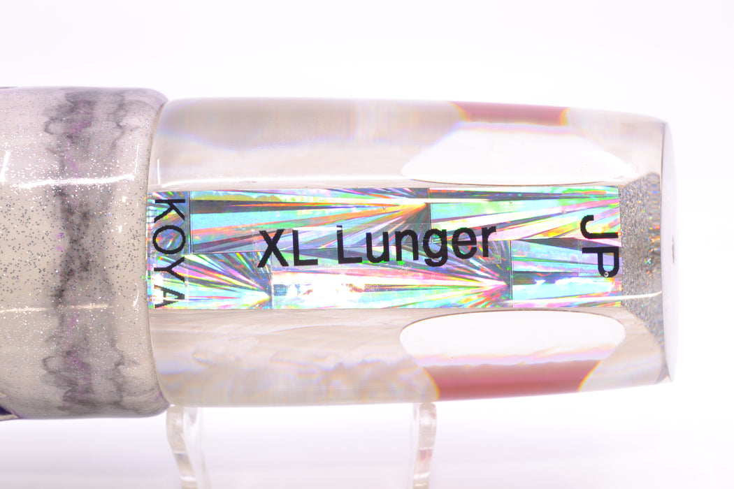 Koya Lures White Angel Wing MOP Red Eyes JP XL Lunger 16" 15oz FT Vinyl Purple Drip GZE