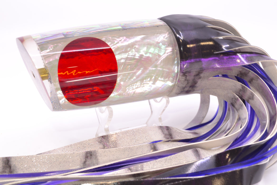 Koya Lures White Angel Wing MOP Red Eyes JP XL Lunger 16" 15oz FT Vinyl Purple Drip GZE