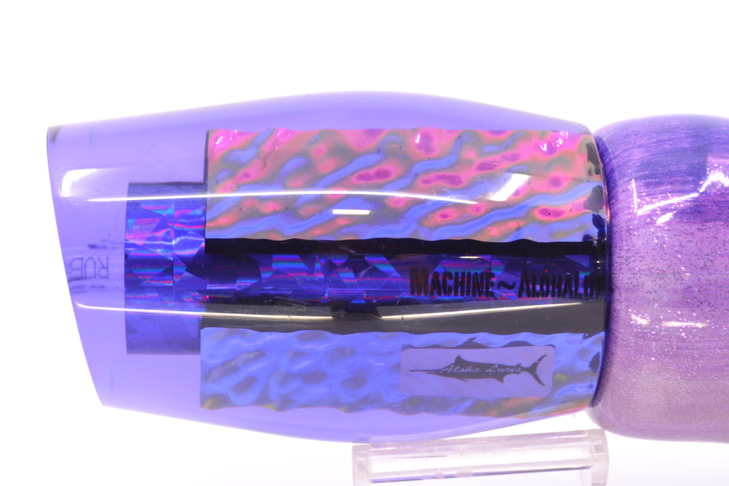 Aloha Lures Purple Rainbow Purple Dichro The Machine 16" 14oz FT Vinyl Purple Eclipse