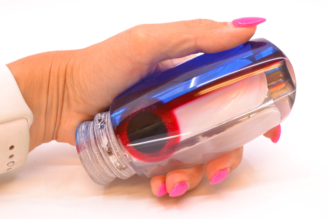 Coggin Lures Real Shell over Silver Aurora Blue-Red Back Tado Mauna Kea Scoop 14" 10oz