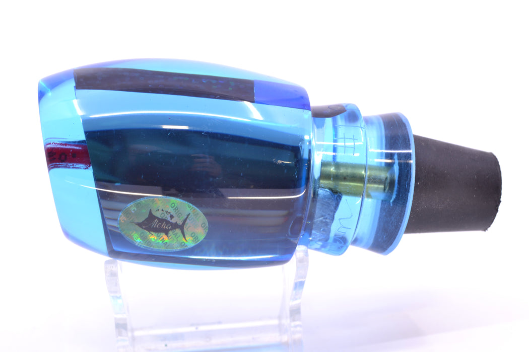 Aloha Lures Ice Blue Mirrored Black Rainbow Back Bamboocha 12" 6.7oz