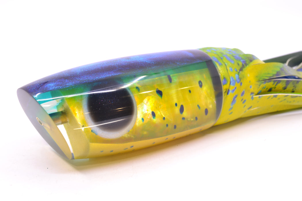 Ali'i Kai Lures Mahi MOP Blue-Green Chameleon Back XL Plunger 16" 15.5oz ALV Vinyl Mahi GZE