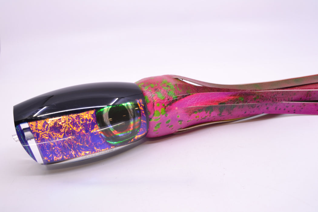 Moyes Lures Purple-Orange Dichro Black Back 1305 16" 15oz ALV Vinyl Pink Mahi