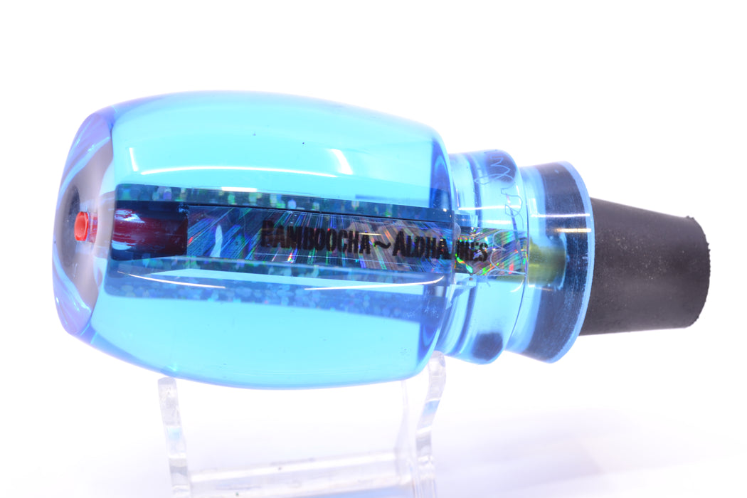 Aloha Lures Ice Blue Mirrored Black Rainbow Back Bamboocha 12" 6.7oz