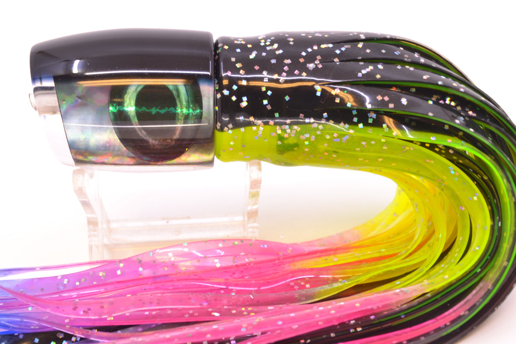 Moyes Lures Tahitian MOP Black Back Medium J-Boy 12" 7oz Skirted Magic Johnson
