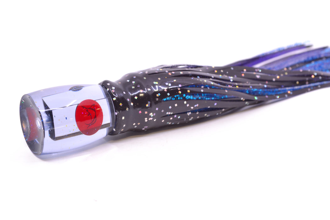 Bonze Lures Smoke Mirrored Red Eyes Rambo 7" 3oz Skirted Black/Purple-Blue