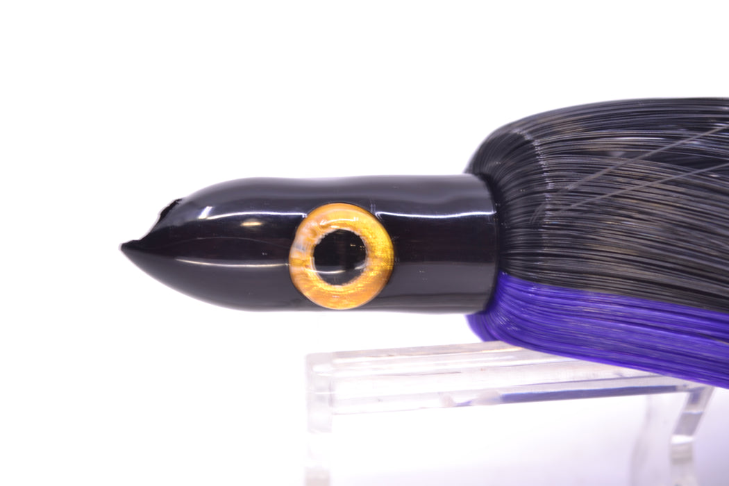 Iland Lures Black-Purple Hair Black Head Jr. Dredge Ilander 6.5" 1oz DJR455-BK/PL