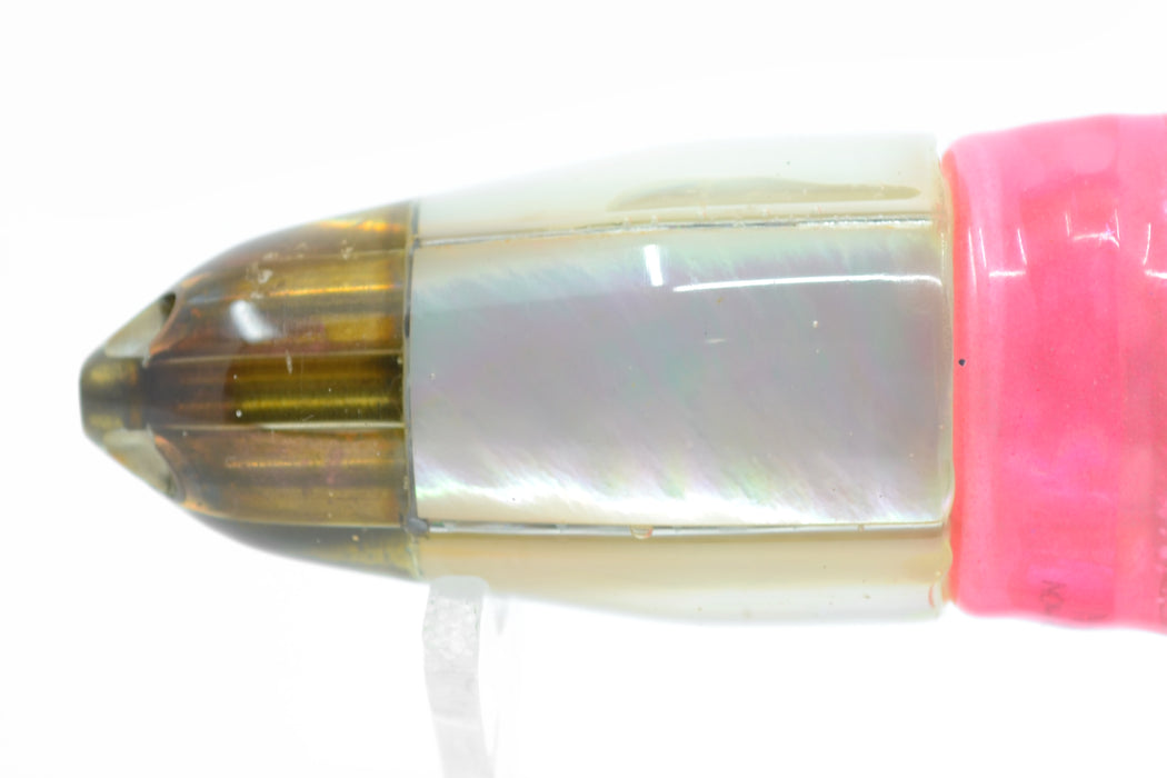 Joe Yee White MOP 4-Hole Stubby Bullet 9" 5.5oz Skirted Pink New w/ Certificate of Authenticity