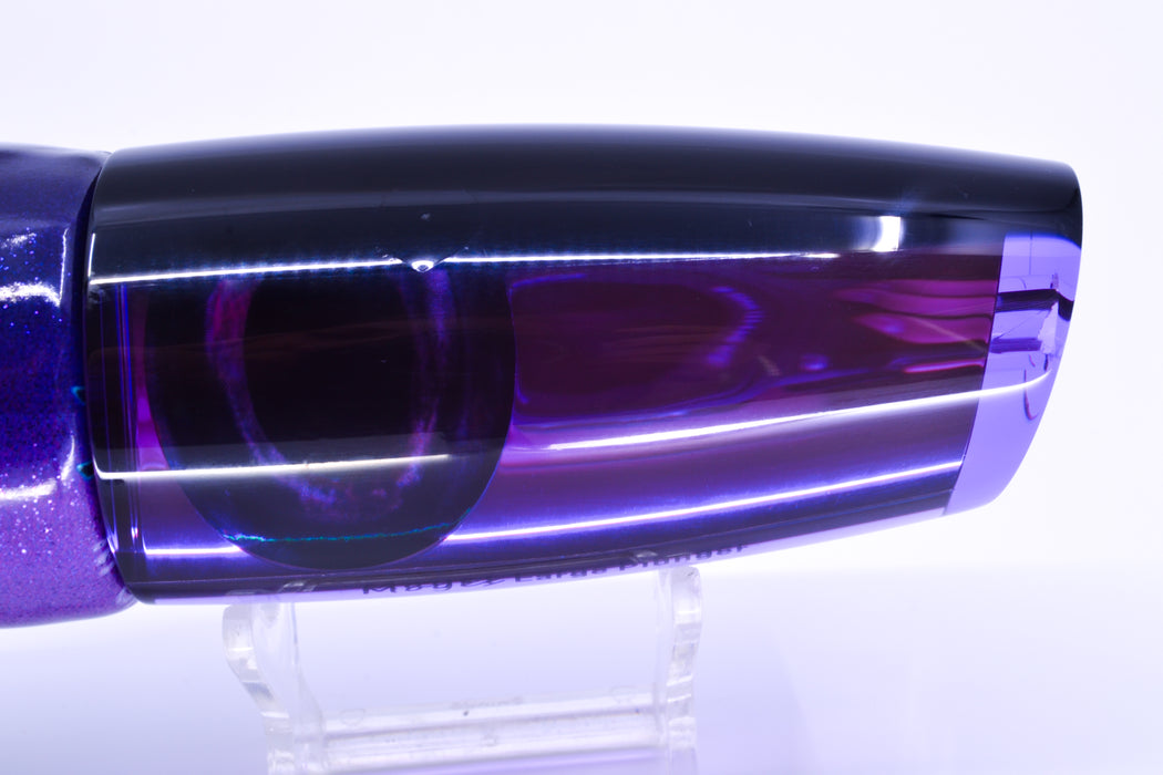 Moyes Lures Purple Mirrored Black Back Large Plunger 14" 11oz FT Vinyl Grape Juice
