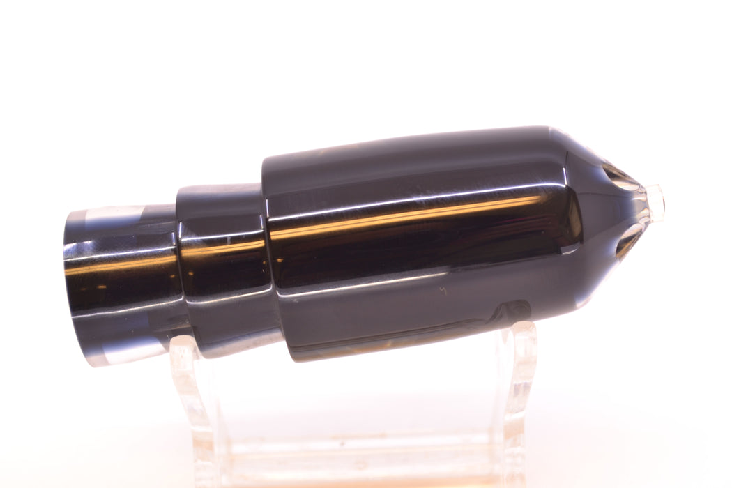 Moyes Lures Black Death Black Pearl Black Back Taxi Eyes 2-Hole Small Sniper Jet 9" 3.8oz