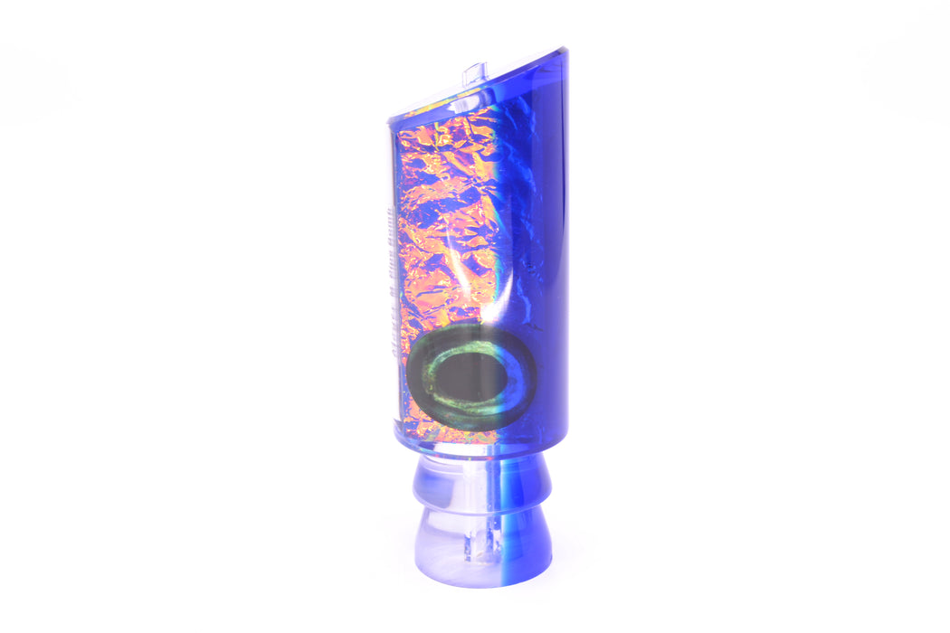 Moyes Lures Blue-Pink Dichro Blue Back Taxi Eyes Medium Pipe Bomb 12" 4.6oz