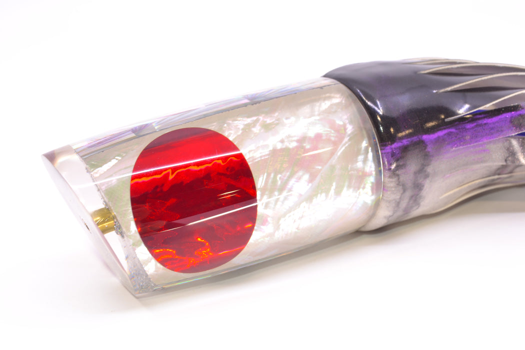 Koya Lures White Angel Wing MOP Red Eyes JP XL Lunger 16" 15oz FT Vinyl Purple Drip GZE