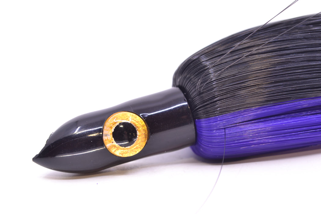 Iland Lures Black-Purple Hair Black Head Jr. Dredge Ilander 6.5" 1oz DJR455-BK/PL